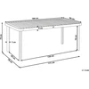 Beliani Sodo stalas 6 žmonėms RONCELLO 180 × 90 cm, akacijos mediena, rudas