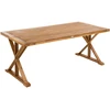 Beliani Sodo stalas CALABRITTO 90 cm 180 cm Akacijos mediena Rudas