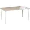 Beliani Sodo stalas CARAVINO 160 cm 90 cm metalinis šviesiai smėlio spalvos