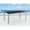 Beliani Sodo stalas CATANIA 160 cm 91 cm stiklinis juodas