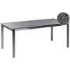 Beliani Sodo stalas COSOLETO 180 cm 90 cm stiklas juodas