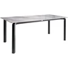 Beliani Sodo stalas FELETTO 180 cm 90 cm akmuo pilkas marmuras