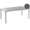 Beliani Sodo stalas GROSSETO 180 cm 90 cm Poliruotas granitas pilkas