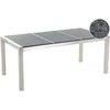 Beliani Sodo stalas GROSSETO 180 cm 90 cm degintas granitas grafito spalvos