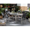 Beliani Sodo stalas GROSSETO 180 cm 90 cm Poliruotas granitas pilkas
