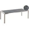 Beliani Sodo stalas GROSSETO 220 cm 100 cm Degintas granitas grafito spalvos