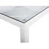 Beliani Sodo stalas ITALY 220 cm 100 cm stiklas baltas