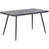 Beliani Sodo stalas LIPARI 140x80 cm, stiklinis, pilkas