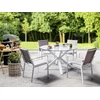 Beliani Sodo stalas MALETTO 120 cm, stiklinis, baltas