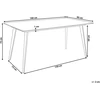 Beliani Sodo stalas RODALLO 160 cm 90 cm akmens baltas marmuras