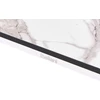 Beliani Sodo stalas SOVARETO 180 cm 90 cm Marmuro efektas Baltas marmuras