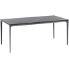 Beliani Sodo stalas SOVARETO 180 cm 90 cm marmuro efektas juodas marmuras