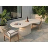 Beliani Sodo stalas SPOLETO 200 cm 110 cm smėlio spalvos