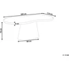 Beliani Sodo stalas SPOLETO 200 cm 110 cm smėlio spalvos