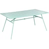 Beliani Sodo stalas TERENZO 160 cm 90 cm metalinis mėtų spalvos