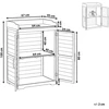 Beliani Sodo stalas TEREVILLE 100 cm 67 cm pilkas, eglės mediena