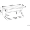 Beliani Sodo stalas TIANO 160 cm 90 cm metalinis juodas