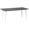 Beliani Sodo stalas TOLENTINO 180 cm 90 cm marmuro imitacijos pilkas marmuras