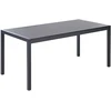 Beliani Sodo stalas VERNIO 180 cm 90 cm metalinis juodas