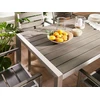 Beliani Sodo stalas VERNIO 180 cm 90 cm metalinis pilkas
