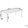 Beliani Sodo stalas VERNIO 180 cm 90 cm metalinis juodas