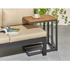 Beliani Sodo staliukas MESSINA 60 cm 35 cm juodas