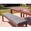 Beliani Sodo suolas su pagalve „TUSCANIA“ 160 cm, eukalipto mediena, pilkas