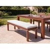 Beliani Sodo suolas su pagalvėle TUSCANIA 160 cm, eukalipto mediena, balkšvas