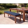 Beliani Sodo suolas su pagalvėle TUSCANIA, 160 cm, eukalipto mediena, mėlynas