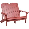Beliani Sodo suoliukas ADIRONDACK 125 cm raudonas