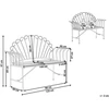 Beliani Sodo suoliukas CAVINIA, 125 cm, metalinis, žalias