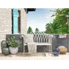 Beliani Sodo suoliukas MILAZZO 130 cm, metalinis, baltas