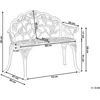 Beliani Sodo suoliukas PIURA 88 cm metalinis baltas
