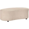 Beliani Sofa AMAL su pufu, smėlio spalvos