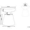 Beliani Šoninis staliukas MINCIO 45 cm 45 cm juodas