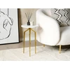 Beliani Šoninis staliukas Tilpa iš balto marmuro