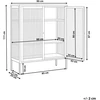 Beliani Spintelė su stiklinėmis durelėmis LERRYN Metal 90 cm juoda