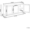 Beliani Spintelė su stiklinėmis durelėmis NEWPORT metalinė 115 cm smėlio spalvos