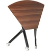 Beliani Sudedamas kampinis darbo stalas BENDI tamsiai ruda 90 cm 64 cm