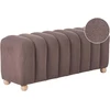 Beliani Tapetuotas suoliukas IDYLLWILD Boucle rudas