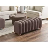 Beliani Tapetuotas suoliukas IDYLLWILD Boucle rudas