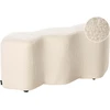 Beliani Tapiceruotas suoliukas LITTLETON Boucle, kreminės spalvos