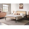 Beliani Technorattano lova AVANTON 140 x 200 cm juoda
