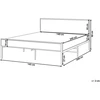 Beliani Technorattano lova AVANTON 140 x 200 cm juoda