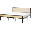 Beliani Technorattano lova AVANTON 180 x 200 cm juoda