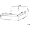 Beliani Technorattano lova BOULIN 180 x 200 cm Juoda