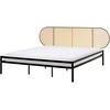 Beliani Technorattano lova BOULIN 180 x 200 cm Juoda