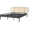 Beliani Technorattano lova BOULIN 180 x 200 cm Juoda