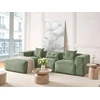 Beliani Trijų vietų kampinė sofa DOLVA, šenilinis audinys, tamsiai žalia, dešininė