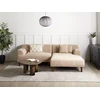 Beliani Trijų vietų kampinė sofa HOLT smėlio spalvos, kairinė
